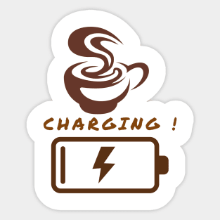 coffee charging Sticker